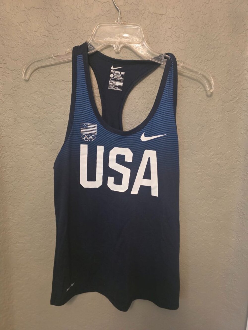 Nike USA Olympic Team Ladies blue Tank Top size S